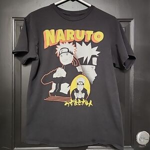 Naruto Shippuden T-Shirt Naruto Uzumaki Medium Black Short Sleeve Tee‎ Ma…